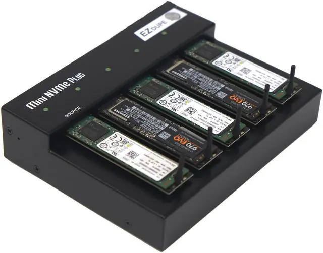 Alt view image 4 of 5 - EZ DUPE 1 to 4 M.2 Duplicator - 2.4GB/Min - M.2 NVMe / M2 SATA NGFF (B Key, M Key, B+M Key) Module SSD Cloner Copier 45MB/Sec MiniNVMe Plus (DM-HE0-5M04B)