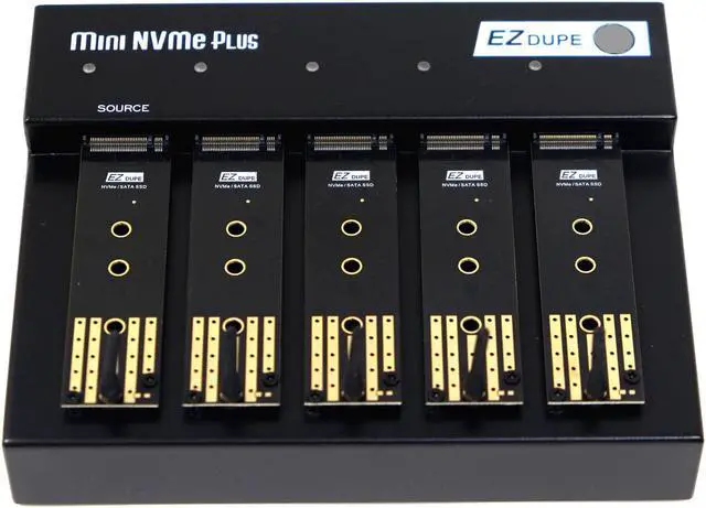 Alt view image 5 of 5 - EZ DUPE 1 to 4 M.2 Duplicator - 2.4GB/Min - M.2 NVMe / M2 SATA NGFF (B Key, M Key, B+M Key) Module SSD Cloner Copier 45MB/Sec MiniNVMe Plus (DM-HE0-5M04B)