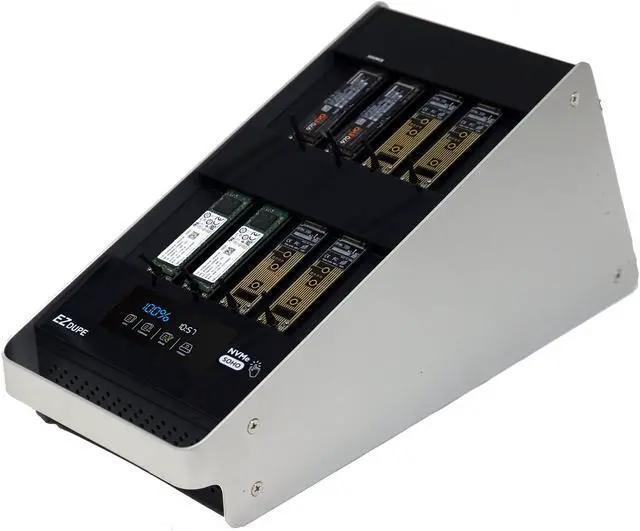 Alt view image 2 of 4 - EZ DUPE SOHO Touch M.2 NVMe MKII Duplicator - 1 to 7 Cloner & Wiper for M2 (PCIe NVMe) & M.2 SATA NGFF AHCI B-Key M-Key B+M Key (SOHO Series)