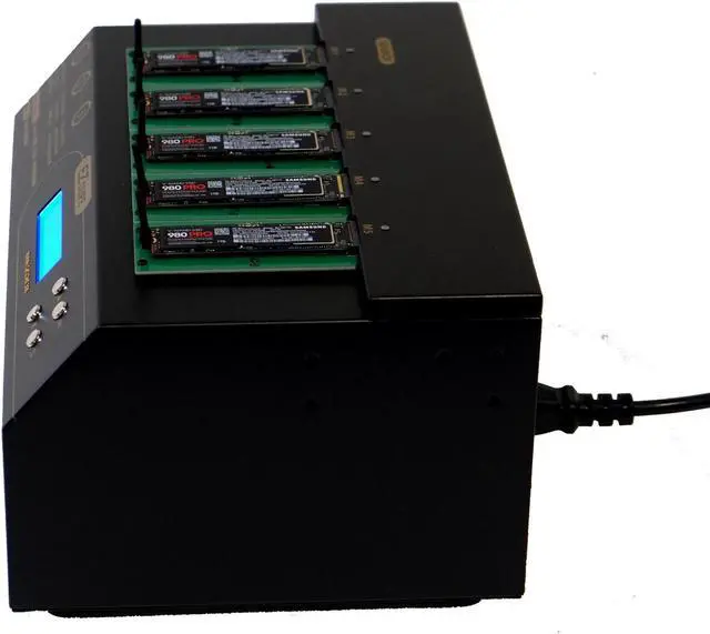 Alt view image 3 of 6 - EZ DUPE 1 to 4 M.2 NVMe Cyclone Duplicator - 18GB/Min - Standalone Copier & Eraser/Sanitizer for Multiple PCIe M2 SATA modules & SSD Solid State Drives (DM-HE3-5M04PC)