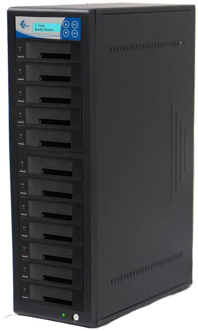 Alt view image 2 of 3 - EZ DUPE 1 to 11 SSD HDD Hard Drive Duplicator - 18GB/Min - Standalone Copier and Sanitizer/Eraser for Multiple SATA 3.5 Disk & 2.5 Solid State Drives at copy speed up to 300MB/Sec (H11PROHEB)