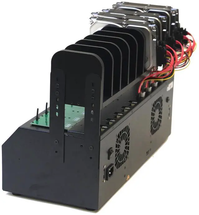 Alt view image 2 of 5 - EZ DUPE 1 to 9 M.2 NVMe Cyclone Pro Duplicator - 36GB/Min - Standalone 3.5" & 2.5" SATA Hard Disk Copier & Eraser/Sanitizer for PCIe M2 SATA modules & SSD Solid State Drives 600MB/Sec (DM-HE6-5M09PP)