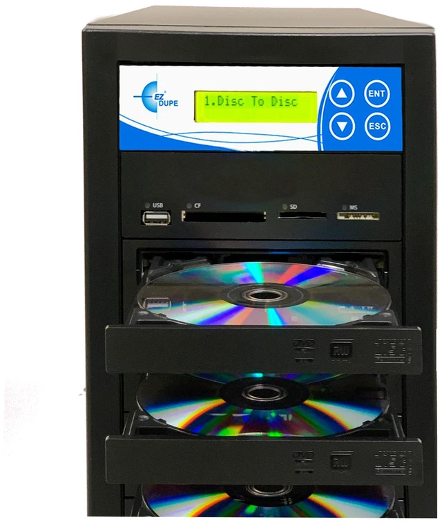 Alt view image 3 of 5 - EZ DUPE 1 to 8 Media Mirror Duplicator - Flash (SD/CF/MS/MMC/USB) & Disc (DVD/CD) to DVD CD Disc Copy Copier Multimedia Backup (M908-SSP)