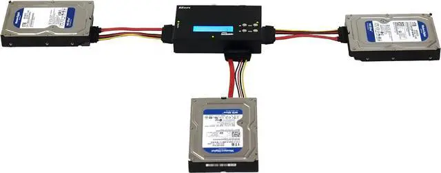 Alt view image 3 of 3 - EZ Dupe HDmini 1 to 2 Hard Drive Duplicator - 2.5" & 3.5" SATA HDD / SSD Card Mini Compact Copier Cloner 9GB/Min (up to 150MB/Sec) and Data Eraser  (DM-HS0-3H2B)