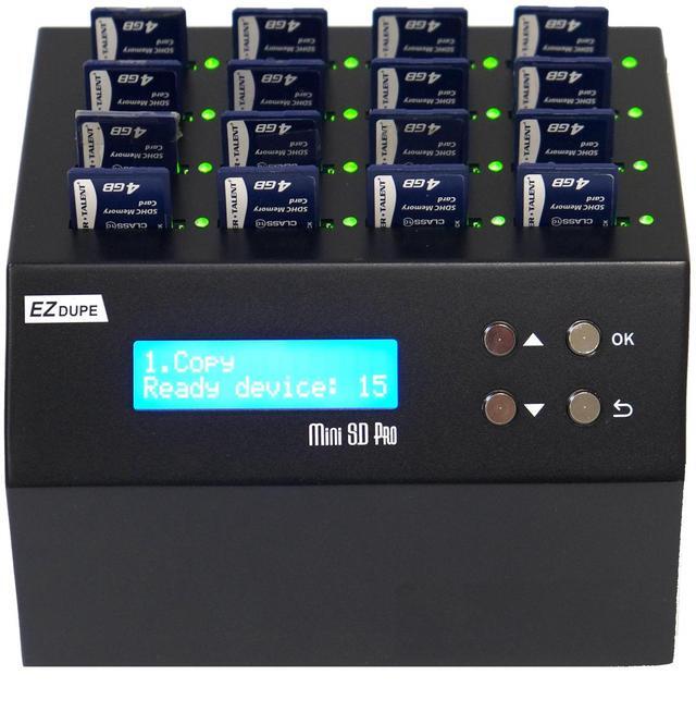 Alt view image 3 of 4 - EZ DUPE Mini SD Pro 1 to 15 SD / MicroSD Card Duplicator - 2GB/Min - Standalone Secure Digital Multiple Flash Memory Copier &  Eraser/Sanitizer - Copy Speeds Up to 25MB/Sec (DM-FD0-8SD15B)