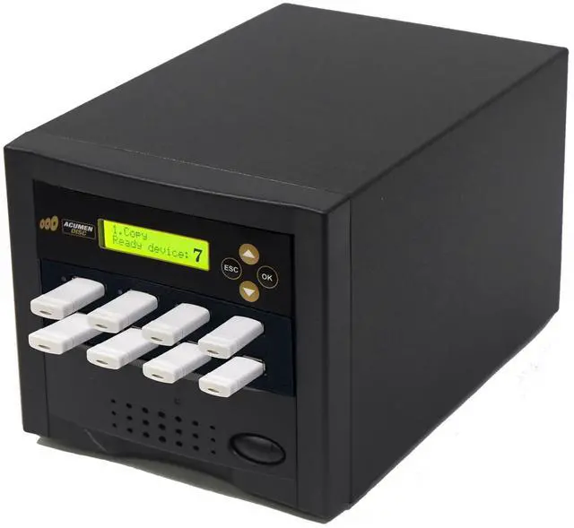 Main image of Acumen Disc 1 to 7 USB Duplicator - 2GB/Min - Multiple Standard-A Flash Media Memory Card Copier & Sanitizer (DOD Compliant) System - 2.0/3.0 Digital Key Dongle/Thumb Drive Storage 35MB/Sec (AD07-USB)