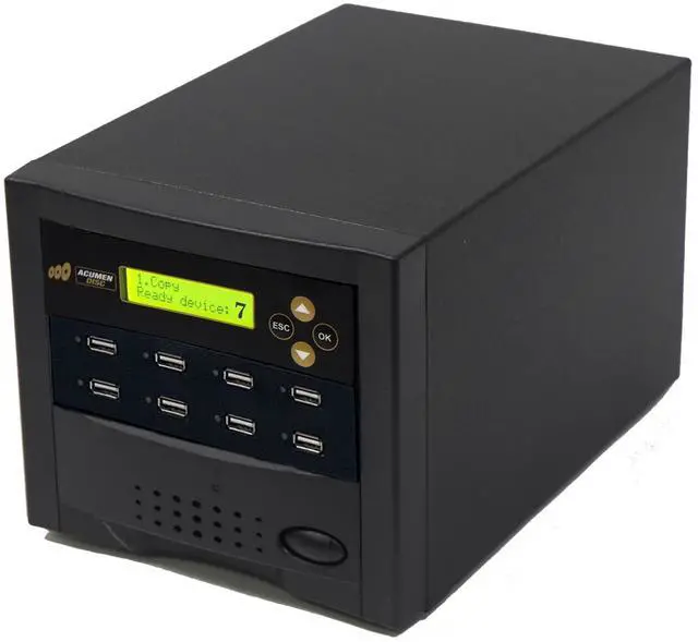 Alt view image 2 of 4 - Acumen Disc 1 to 7 USB Duplicator - 2GB/Min - Multiple Standard-A Flash Media Memory Card Copier & Sanitizer (DOD Compliant) System - 2.0/3.0 Digital Key Dongle/Thumb Drive Storage 35MB/Sec (AD07-USB)