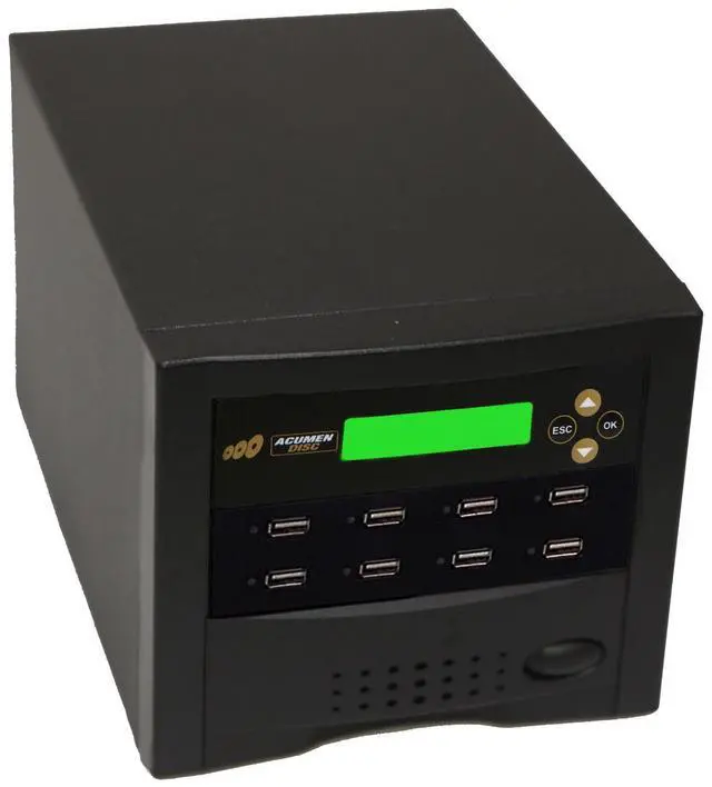 Alt view image 3 of 4 - Acumen Disc 1 to 7 USB Duplicator - 2GB/Min - Multiple Standard-A Flash Media Memory Card Copier & Sanitizer (DOD Compliant) System - 2.0/3.0 Digital Key Dongle/Thumb Drive Storage 35MB/Sec (AD07-USB)