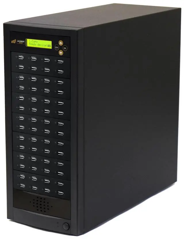 Main image of Acumen Disc 1 to 55 USB Duplicator - 2GB/Min - Multiple Standard-A Flash Media Memory Card Copier & Sanitizer DOD Compliant System - 2.0/3.0 Digital Key Dongle/Thumb Drive Storage 35MB/Sec (AD55-USB)