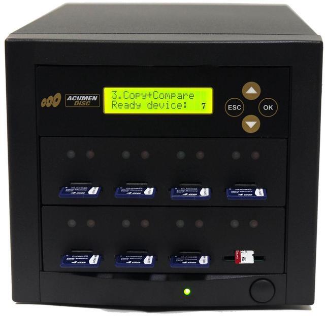 Alt view image 4 of 4 - Acumen Disc 1 to 7 SD Duplicator - 2GB/Min - Multiple Secure Digital & MicroSD SDHC SDXC Micro Flash Drive Memory Card Standalone Copier & DoD Compliant Eraser/Sanitizer - 35MB/Sec  (AD07-SDC)