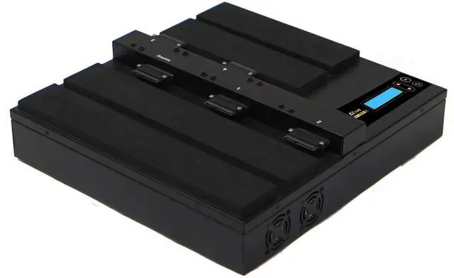 Alt view image 2 of 2 - EZ Dupe 1 to 4 HD Cyclone 600 Flatbed Hard Drive Duplicator - 36GB/Min - Hard Drive Disk Copier and DoD Sanitizer/Eraser for SATA 3.5" HDD Disk & 2.5" SSD Solid State Drives 600MB/Sec (DM-HS3-HDD04)