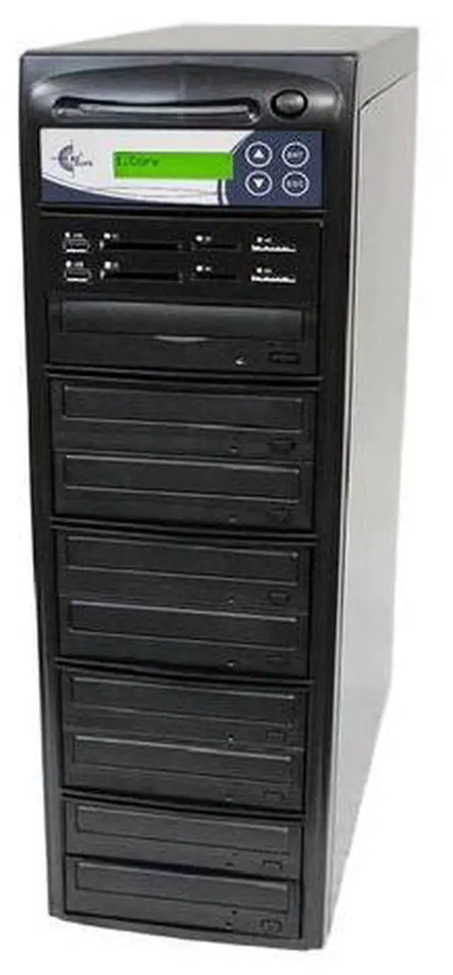 Alt view image 7 of 7 - EZ DUPE 1 to 8 Media Mirror Plus DVD Duplicator - Flash (SD / CF / MS / MMC / USB) & Disc (DVD / CD) to 1 Media / 8 Disc Copy Copier Multimedia Backup (M1008-SSP)