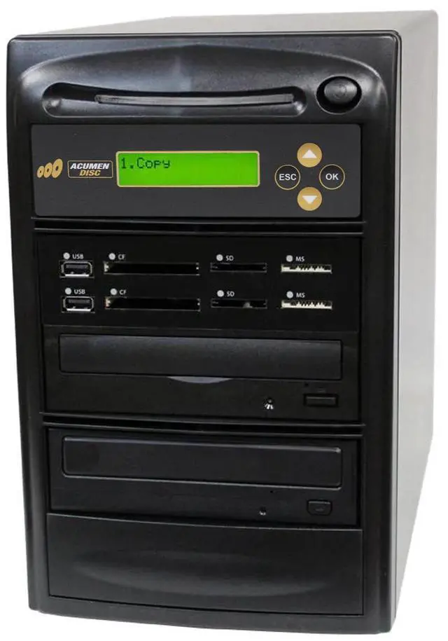 Alt view image 3 of 7 - Acumen Disc CrossOver Bi-Directional Multimedia Flash Memory Copier (CF SD MS USB) to 1-1 CD DVD Blu-Ray Disc Duplicator / Media Converter - Disc to Disc / Flash Memory to Flash Memory (AD01-MMPBD)