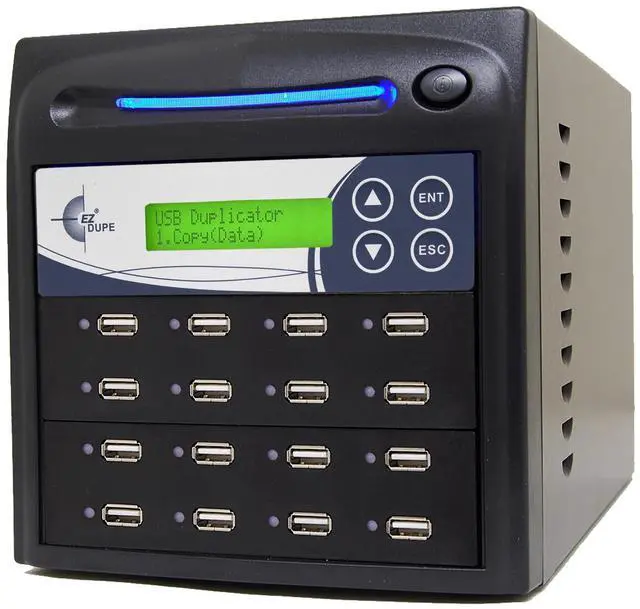 Alt view image 2 of 3 - EZ DUPE 1 to 15 USB Pantera Duplicator - 2GB/Min - Multiple USB flash media thumb drive Standalone Copier & DoD Compliant Eraser/Sanitizer - at copy speed up to 35MB/Sec (U15-SSPX8)