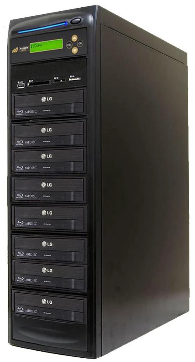 Main image of Acumen Disc 1 to 7 Multimedia Back up Blu-Ray Duplicator - Flash Media Memory Drive Memory Stick (MS), CompactFlash (CF), Secure Digital (SD), USB & Disc (BD/DVD/CD) to Disc Copier - AD07-MMBD