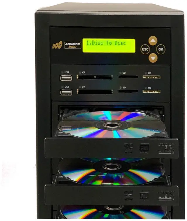 Alt view image 7 of 7 - Acumen Disc CrossOver Bi-Directional Multimedia Flash Memory Copier (CF SD MS USB) to 1-1 CD DVD Blu-Ray Disc Duplicator / Media Converter - Disc to Disc / Flash Memory to Flash Memory (AD01-MMPBD)