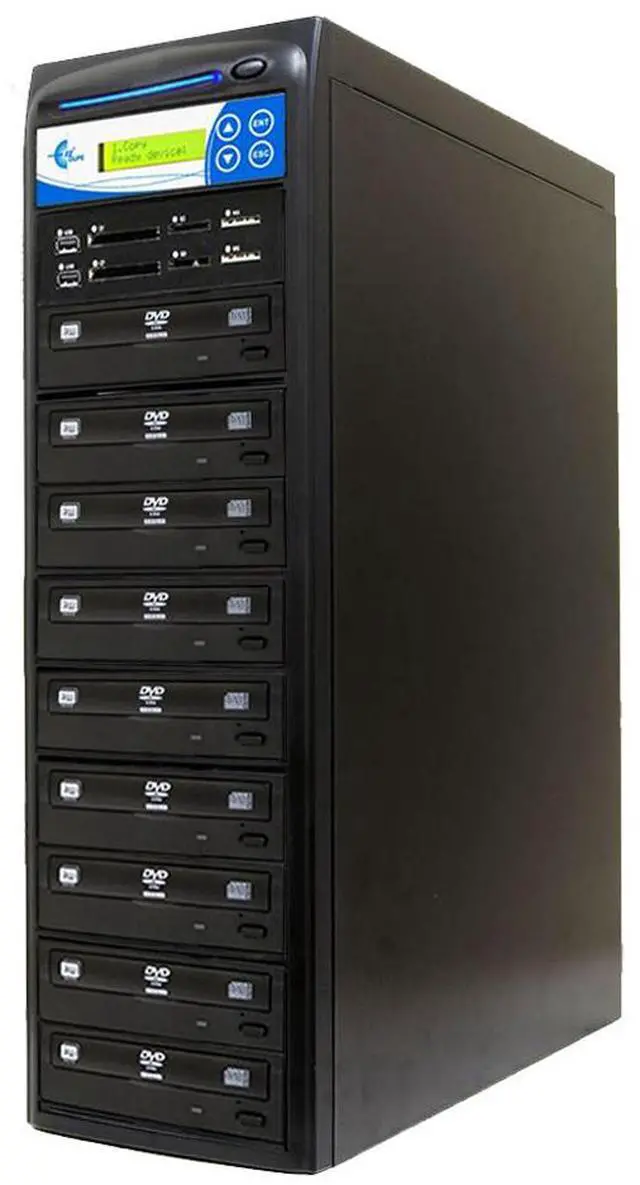 Main image of EZ DUPE 1 to 8 Media Mirror Plus DVD Duplicator - Flash (SD / CF / MS / MMC / USB) & Disc (DVD / CD) to 1 Media / 8 Disc Copy Copier Multimedia Backup (M1008-SSP)