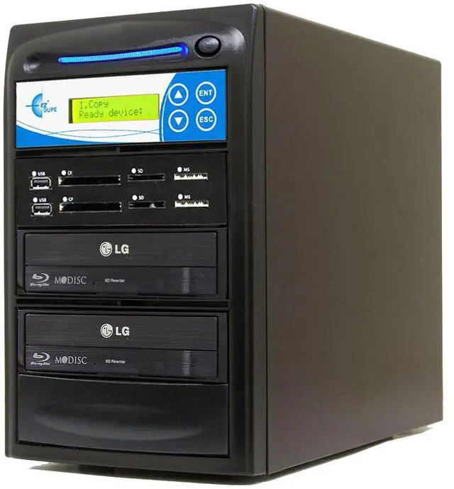 Main image of EZ DUPE 1 to 1 Media Mirror Plus Duplicator - Flash (SD / CF / MS / MMC / USB) & Disc (Blu-Ray / DVD / CD) to 1 Media / 1 Disc Copy Copier Multimedia Backup (M1001-SSPBD)