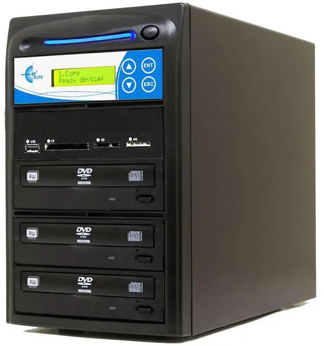 Main image of EZ Dupe Media Mirror Flash Memory & Disc to Disc Duplicator with 1-2 DVD/CD Burners (with Memory Stick (MS), CompactFlash (CF), Secure Digital (SD), USB Slots) M902-SSP
