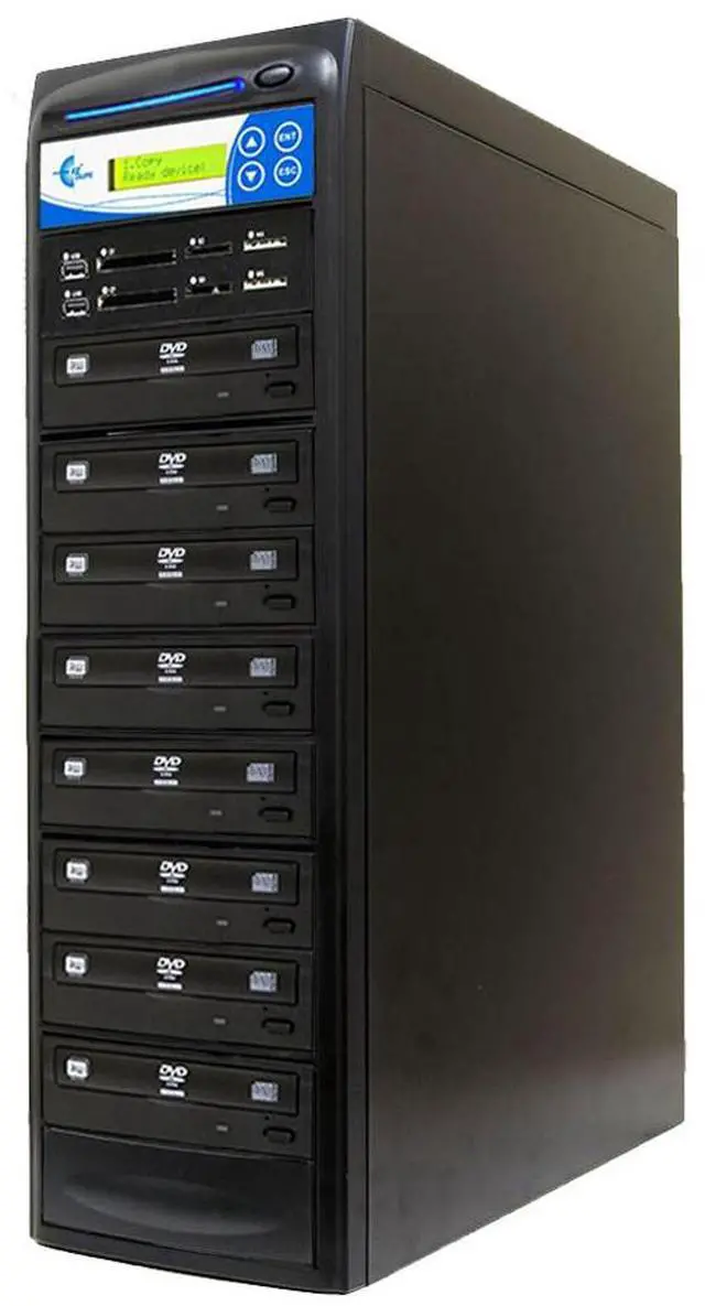 Main image of EZ Dupe Media Mirror Plus Flash Memory & Disc to Memory/Disc Duplicator with 1-7 DVD/CD Burners (with Memory Stick (MS), CompactFlash (CF), Secure Digital (SD), USB Slots) M1007-SSP
