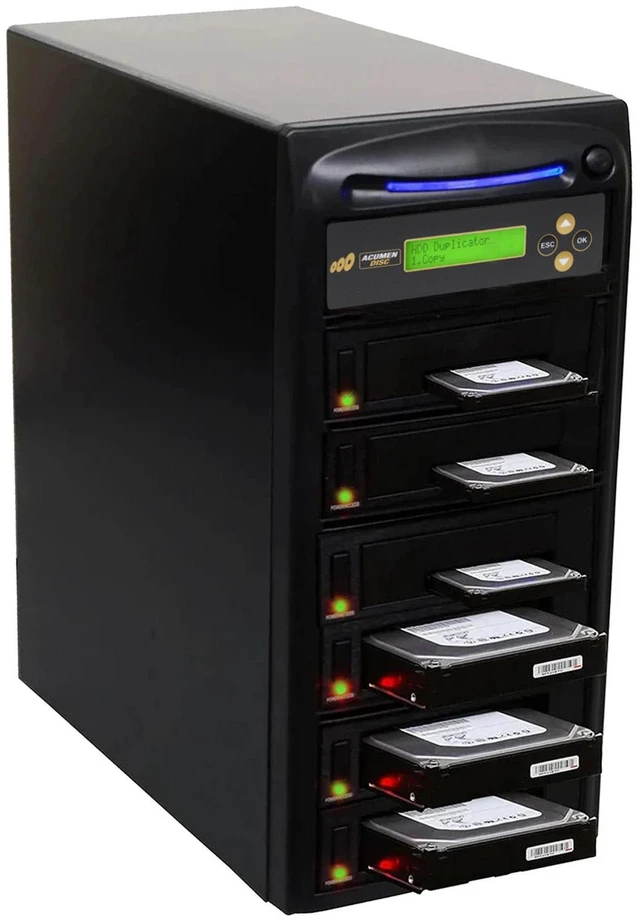 Main image of Acumen Disc 1 to 5 Hard Drive Duplicator - 18GB/Min - Standalone Copier and DoD Compliant Sanitizer/Eraser for Multiple SATA 3.5 HDD Disk & 2.5 SSD Solid State Drives 300MB/Sec (H05-SATA2)
