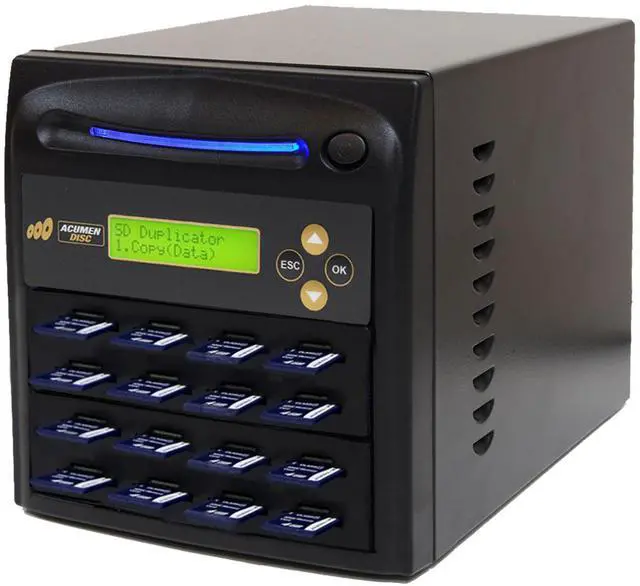 Main image of Acumen Disc 1:15 SD 3.0 Elite Duplicator & DOD Eraser - 6GB/Min AD15-SDC100 | Standalone Secure Digital & MicroSD TF SDHC SDXC Micro Flash Drive Memory Card Cloner - Sanitizer & Copy at 100MB/Sec
