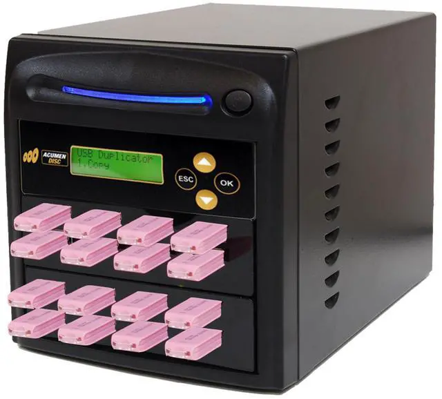 Alt view image 2 of 3 - Acumen Disc 1 to 15 USB 3.0 Duplicator & DOD Eraser - 6GB/Min AD15-USB100 | Standalone Type-A Flash Media Copier & Sanitizer - Clone Copy Erase 2.0/3.0/3.1 Key Dongle/Thumb Drive Memory at 100MB/sec