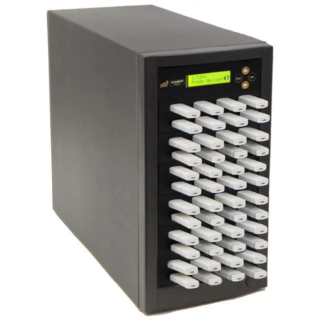 Main image of Acumen Disc 1 to 47 USB 3.0 Duplicator & DOD Eraser - 6GB/Min AD47-USB100 | Standalone Type-A Flash Media Copier & Sanitizer - Clone Copy Erase 2.0/3.0/3.1 Key Dongle/Thumb Drive Memory at 100MB/sec