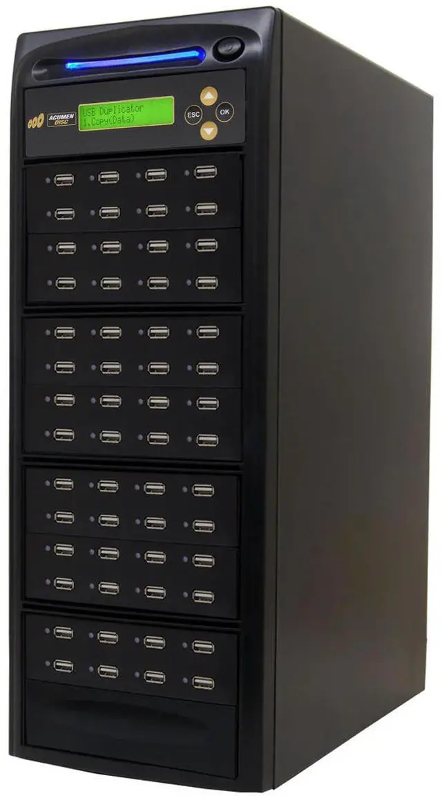 Main image of Acumen Disc 1 to 55 USB 3.0 Duplicator & DOD Eraser - 6GB/Min AD55-USB100 | Standalone Type-A Flash Media Copier & Sanitizer - Clone Copy Erase 2.0/3.0/3.1 Key Dongle/Thumb Drive Memory at 100MB/sec