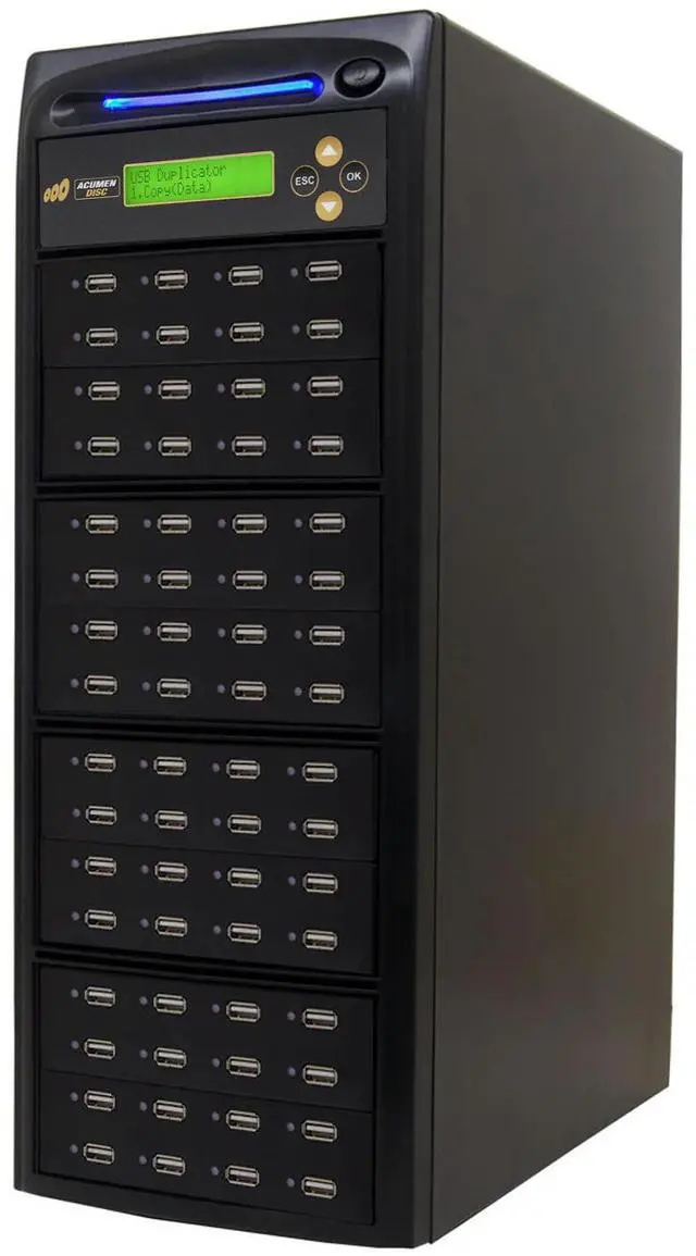 Main image of Acumen Disc 1 to 63 USB 3.0 Duplicator & DOD Eraser - 6GB/Min AD63-USB100 | Standalone Type-A Flash Media Copier & Sanitizer - Clone Copy Erase 2.0/3.0/3.1 Key Dongle/Thumb Drive Memory at 100MB/sec
