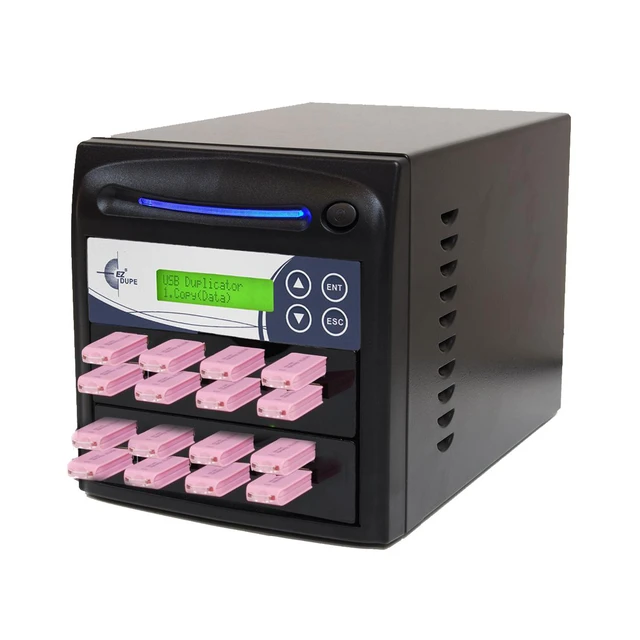 Alt view image 2 of 3 - EZ DUPE 1 to 15 USB 3.0/3.1 Duplicator & DOD Eraser - 6GB/Min U15-SSPX100 | Standalone Copier & Sanitizer - Multiple Type-A USB Flash Media Thumb Drive -Storage Cloner at Copy Speed up to 100MB/Sec