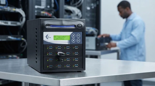 Alt view image 5 of 6 - EZ DUPE 1 to 15 USB Pantera 3.0 Duplicator & DOD Eraser - 9GB/Min U15-SSPX150 | Standalone Copier & Eraser - Multiple Type-A USB Flash Media Thumb Drive -Storage Cloner at Copy Speed up to 150MB/Sec