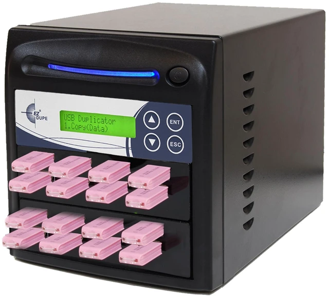 Alt view image 6 of 6 - EZ DUPE 1 to 15 USB Pantera 3.0 Duplicator & DOD Eraser - 9GB/Min U15-SSPX150 | Standalone Copier & Eraser - Multiple Type-A USB Flash Media Thumb Drive -Storage Cloner at Copy Speed up to 150MB/Sec