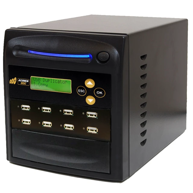 Alt view image 2 of 5 - Acumen Disc 1 to 7 USB Duplicator - 2GB/Min - Multiple Standard-A Flash Media Memory Card Copier & Sanitizer (DOD Compliant) System - 2.0/3.0 Digital Key Dongle/Thumb Drive Storage 35MB/Sec (AD07-USB)