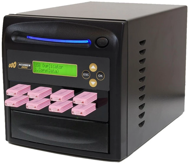 Main image of Acumen Disc 1 to 7 USB Duplicator - 2GB/Min - Multiple Standard-A Flash Media Memory Card Copier & Sanitizer (DOD Compliant) System - 2.0/3.0 Digital Key Dongle/Thumb Drive Storage 35MB/Sec (AD07-USB)