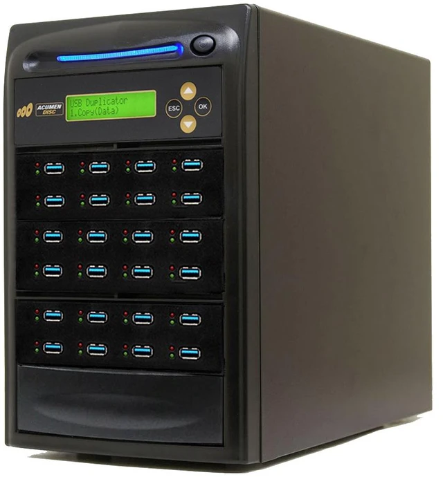 Main image of 1 to 23 USB 3.1/3.2 Duplicator & Eraser - 9GB/Min AD23-USB150 | Standalone Type-A Flash Memory Card Copier & DoD Sanitizer - Clone Copy 2.0/3.0/3.1 Key Dongle/Thumb Drive Media at 150MB/sec
