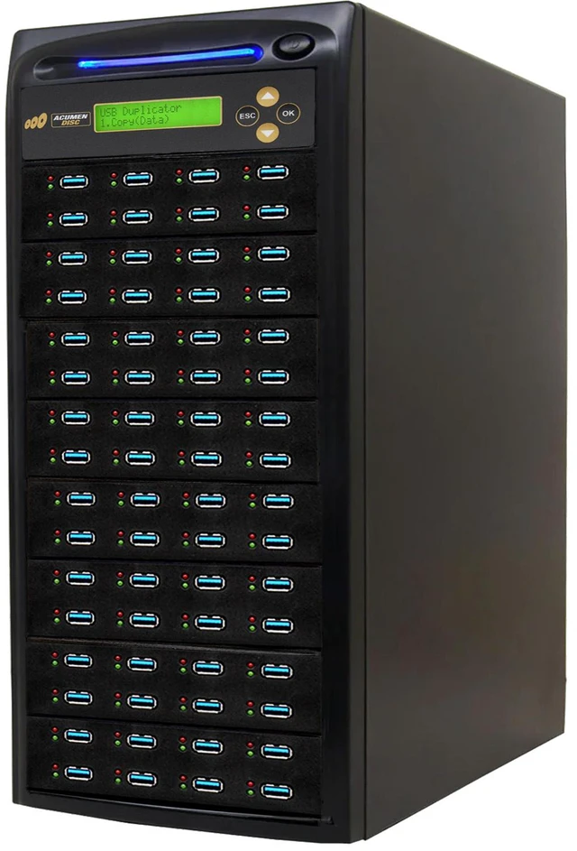Main image of Acumen Disc 1 to 63 USB 3.1/3.2 Duplicator & Eraser - 9GB/Min AD63-USB150 | Standalone Type-A Flash Memory Card Copier & DoD Sanitizer - Clone Copy 2.0/3.0/3.1 Key Dongle/Thumb Drive Media 150MB/sec