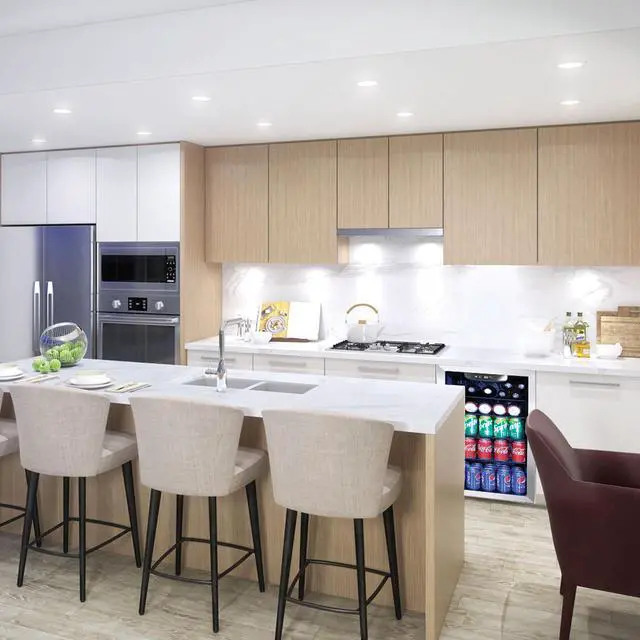 Alt view image 6 of 7 - 60 Can Beverage Refrigerator Cooler - Mini Fridge with Reversible Clear Front Glass Door for Beer Soda or Wine Drink Machine for Home, Office or Bar, 1.6cu.ft…