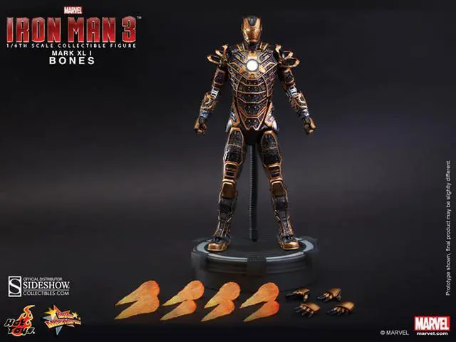 Alt view image 8 of 16 - Bones Mark XLI Iron Man 3 Movie Masterpiece 1/6 Scale Figure