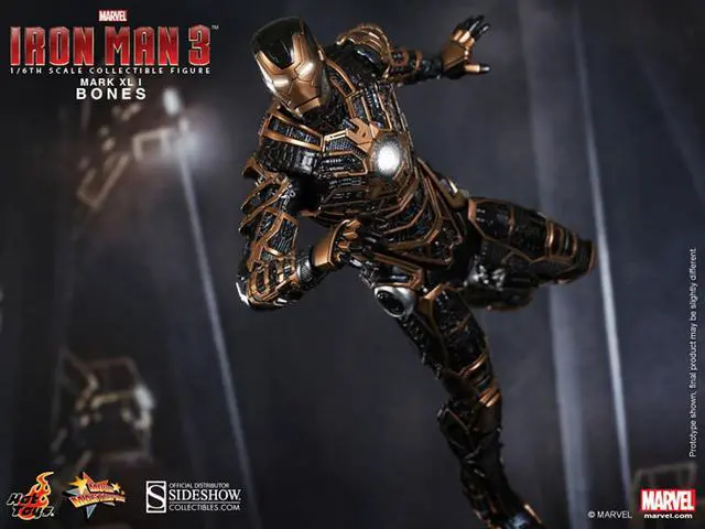 Alt view image 6 of 16 - Bones Mark XLI Iron Man 3 Movie Masterpiece 1/6 Scale Figure