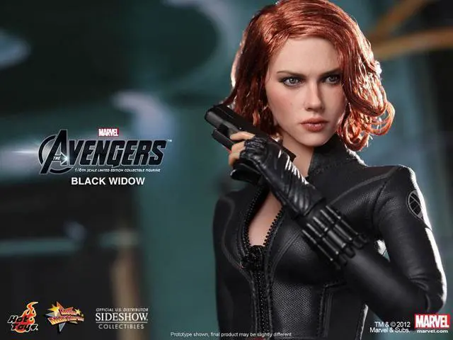 Alt view image 4 of 10 - Black Widow The Avengers Movie Masterpiece Sixth Scale Hot Toys Action Figure