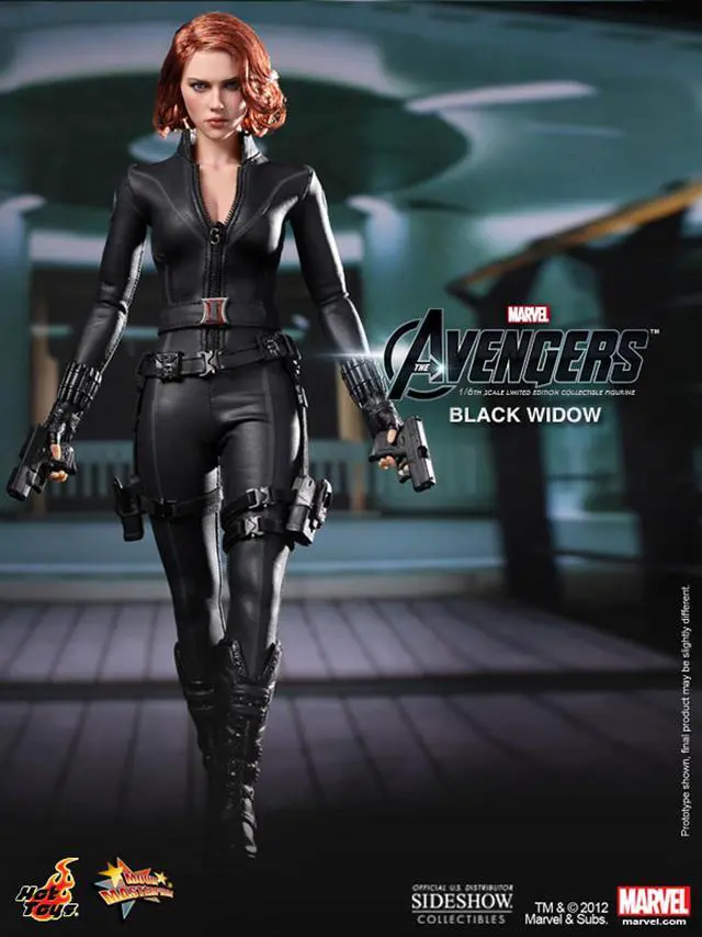 Alt view image 2 of 10 - Black Widow The Avengers Movie Masterpiece Sixth Scale Hot Toys Action Figure