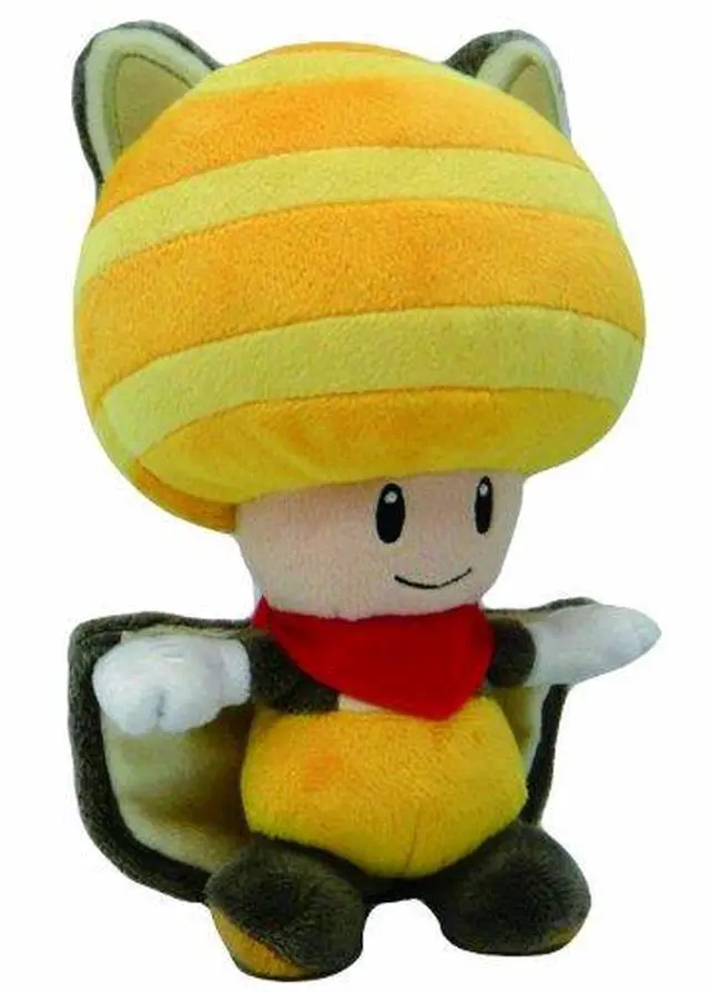 Alt view image 3 of 3 - Super Mario Bros. Yellow Flying Squirrel Toad 8-Inch Plush