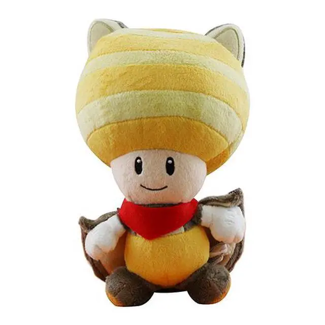Alt view image 2 of 3 - Super Mario Bros. Yellow Flying Squirrel Toad 8-Inch Plush
