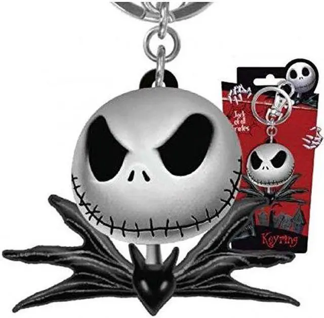 Alt view image 2 of 4 - Nightmare Before Christmas Pewter Key Ring: Jack Skellington