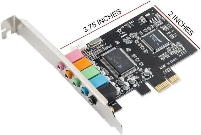 Alt view image 4 of 6 - PCI Express 5.1 channel surround sound audio card PCIE 6-channel 3D stereo pcl-e PC sound card with CMI8738 chip