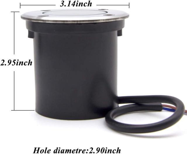 Alt view image 2 of 7 - Low Voltage Landscape Lights OmaiLighting Landscape Lighting LED Well Lights 3W 12V-24V Ground Lights IP67 Waterproof for Driveway Deck Step Garden Lights Outdoor Warm White (2 Pack)