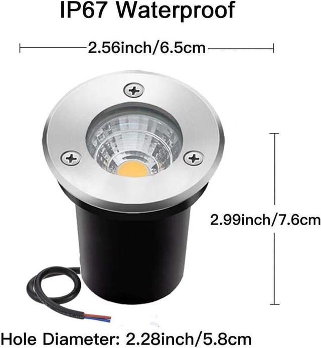 Alt view image 3 of 7 - Low Voltage Landscape Lights OmaiLighting Landscape Lighting LED Well Lights 3W 12V-24V Ground Lights IP67 Waterproof for Driveway Deck Step Garden Lights Outdoor Warm White (2 Pack)