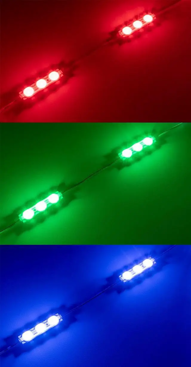 Alt view image 7 of 7 - Single Color LED Modules - Linear Module w/ 3 SMD LEDs - 185 Lumens/Module - Cool White - 100 Pack