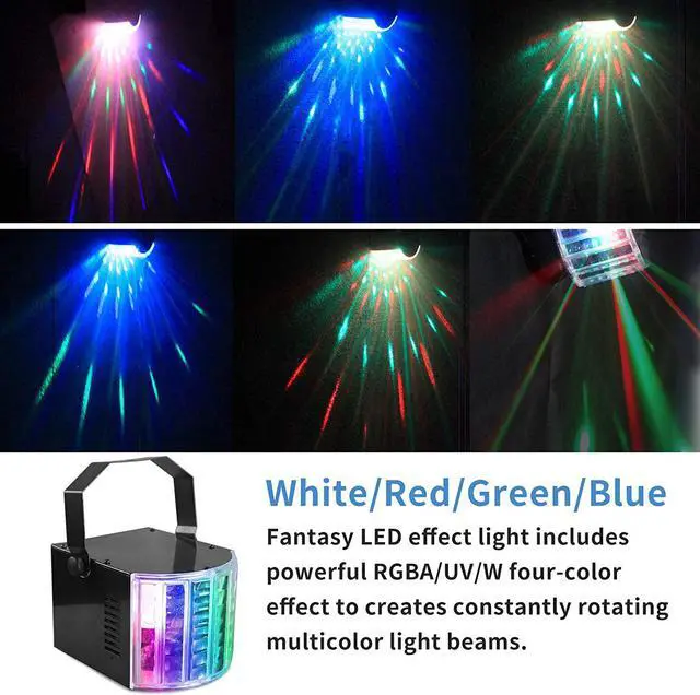 Alt view image 3 of 7 - Stage Lights, 3W Sound Activated DJ Mini Kinta RGBW LED Mixed Beam Lights Effects Mini Derby Projector Lighting DJ Disco Light for Party Club Weeding Birthday - 2 Pack